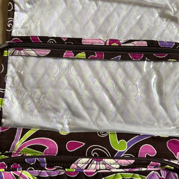 Vera Bradley Purple Punch Travel Organizer Hanging Clear Pockets Floral RETIRED - Picture 9 of 11